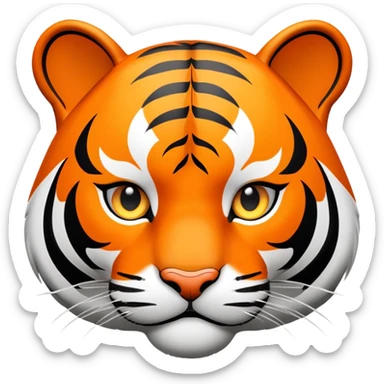 tiger face with GLHF speech bubble for Twitch emote sticker