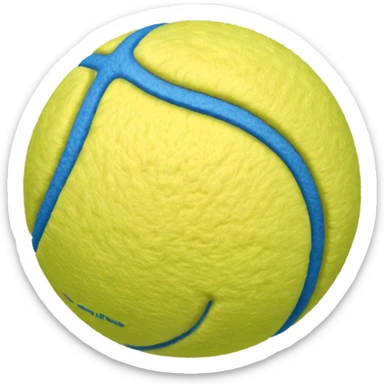 blue tennis ball sticker