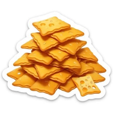 Cheese puff chips  sticker