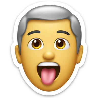 someone sticking their tongue out sticker
