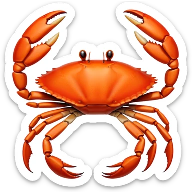 Kicking crab sticker