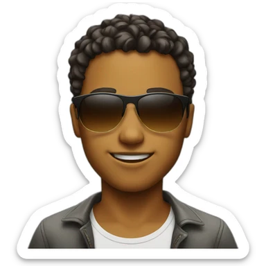 Cool boy with a sunglasses sticker