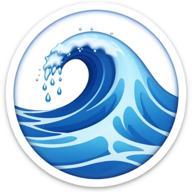 circle with inner waves growing stronger sticker