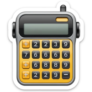 Crie a imagem de uma calculadora sticker