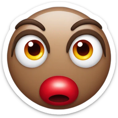 Red eyes Rudolph sticker