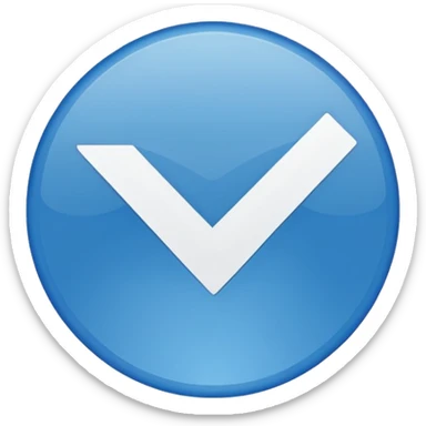 Azul verificado pero que la flechita del verificado sea blanca de resto azul y que sea redondo sticker