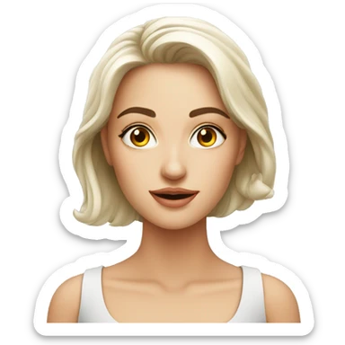 beautifu woman face, european face sticker