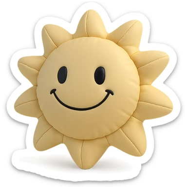 smiling sun sticker