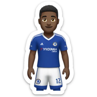 chelsea football club player blue uniform sticker