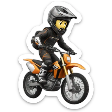 Dirt biker sticker