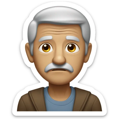 Old man looking at someone like their an idiot  sticker