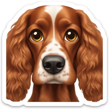 Red-haired English Cocker Spaniel sticker