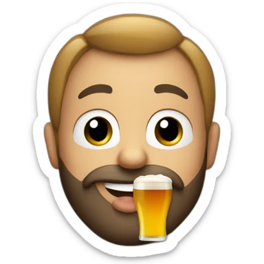 Bebiendo cerveza sticker