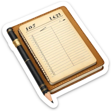 Libreta de presupuesto con numeros y cuentas sticker