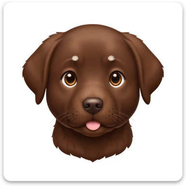 Chocolate Labrador white chest sticker