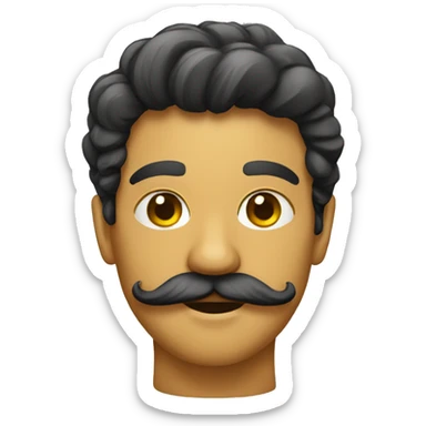 Brazilian with mustache  sticker
