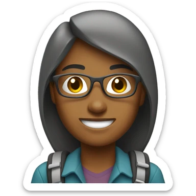 woman computer science student from the university of British Columbia who likes hiking sticker