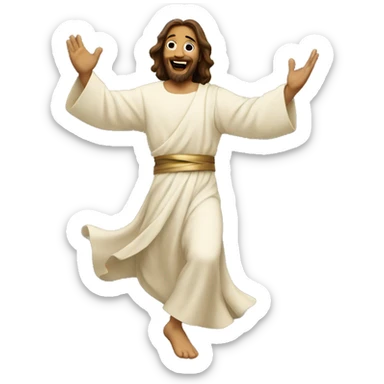 Jesus dancing sticker