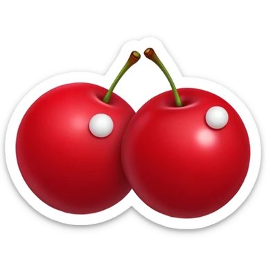 Two 8 balls cherries  sticker