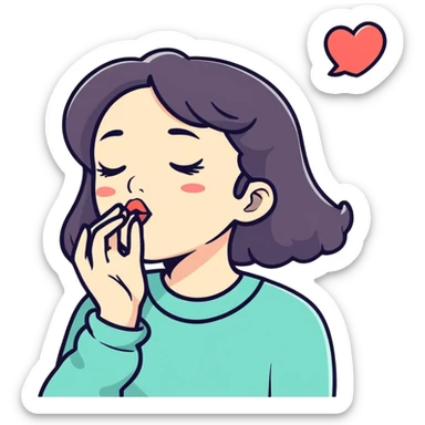 Blowing kisses sticker