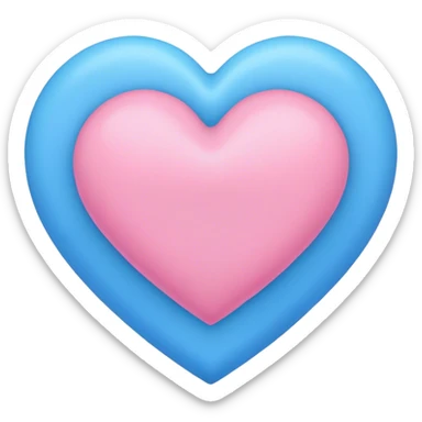 Pink and blue heart with IWSS in the middle sticker