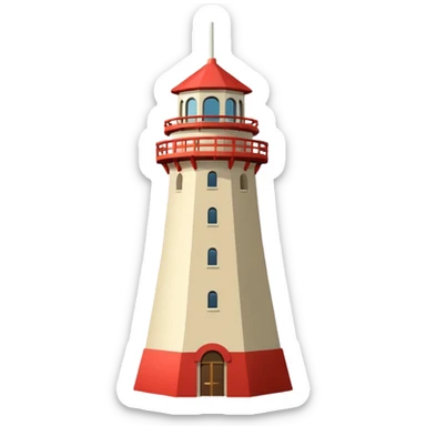 California Tower in San Diego, simple apple style emoji, no text, white background, inspired by reference photo, version 4 sticker