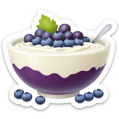 yoghurt bowl with grapes and blueberries sticker