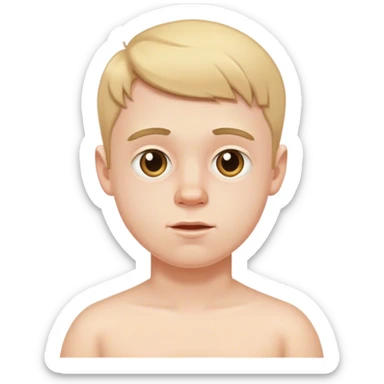 White boy with downsindrome sticker