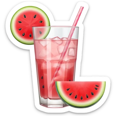 very light pink lemonade in glass with triangle chunk of watermelon on the rim with no straw sticker