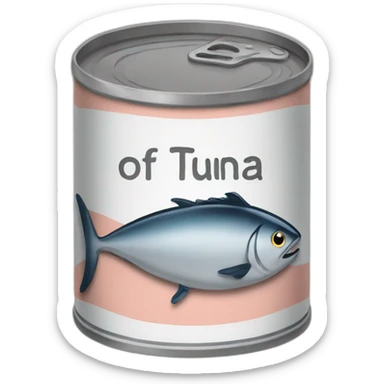 an open can of tuna  sticker