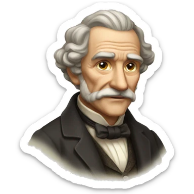 old elegant man victorian old man sticker