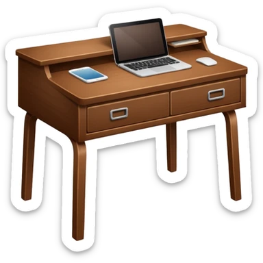 wood simple desk  sticker