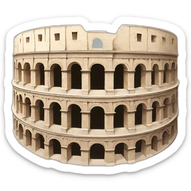 colosseum with arms sticker