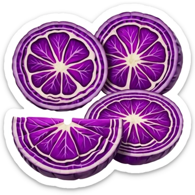Red cabbage sliced   sticker