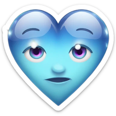 a living diamond with eyes shows a heart with its hands sticker