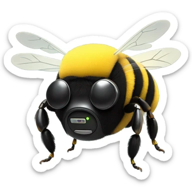 Bumble bee playing games sticker