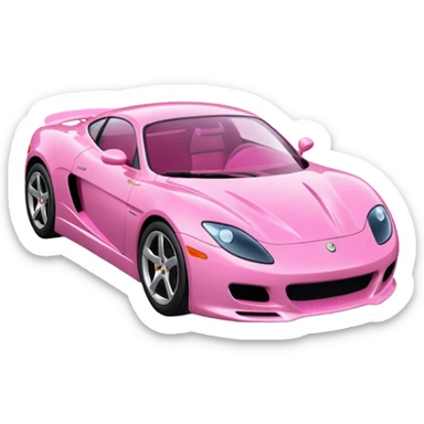 Pink car emoji 🚗 sticker