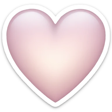 Pale frozen light pink heart sticker