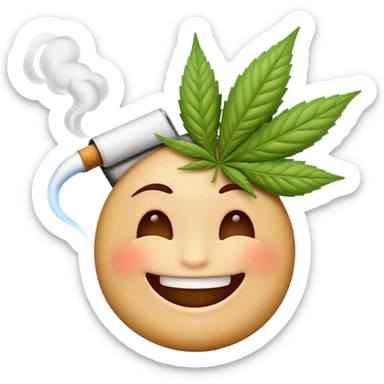 Emoji smoking ganja  sticker