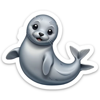 A seal grooves to the beat, dancing joyfully on the ice with flips and twirls! sticker
