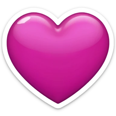 Magenta heart sticker