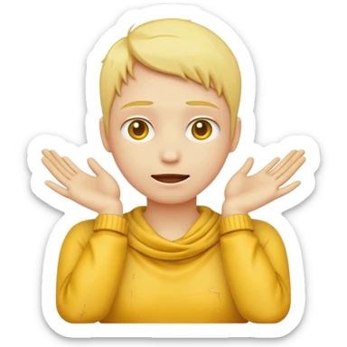 a yellow emoji with hands around neck wanting to die sticker