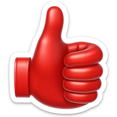 thumbs up emoji, positive and clear, apple style sticker