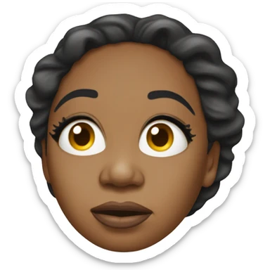 Oprah Winfrey's head with a sad face sticker