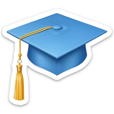 cappello da laurea per un corso terminato blu celeste danza aerea esame bello sticker