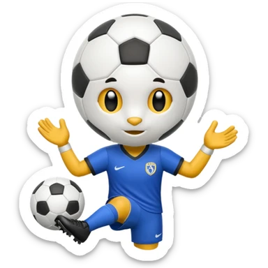 Una mascota de futbol soccer sticker