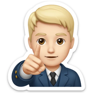 a finger pointing at the reader sticker