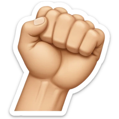 maño cerrada en forma de puño sticker