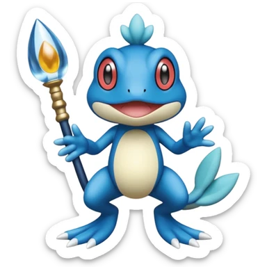 Froakie-Karrablast-Ferroseed-Pyukumuku-Perrserker-Cetitan-Pokémon-fusion (full body) sticker