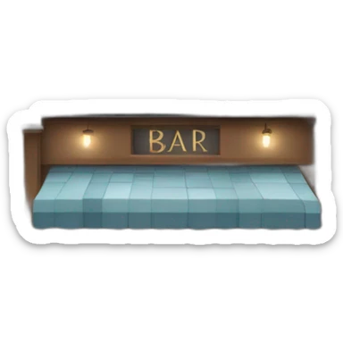 Exterior of a bar with a patchwork of tiles that spell out the words “The Mosaic” on the facade sticker